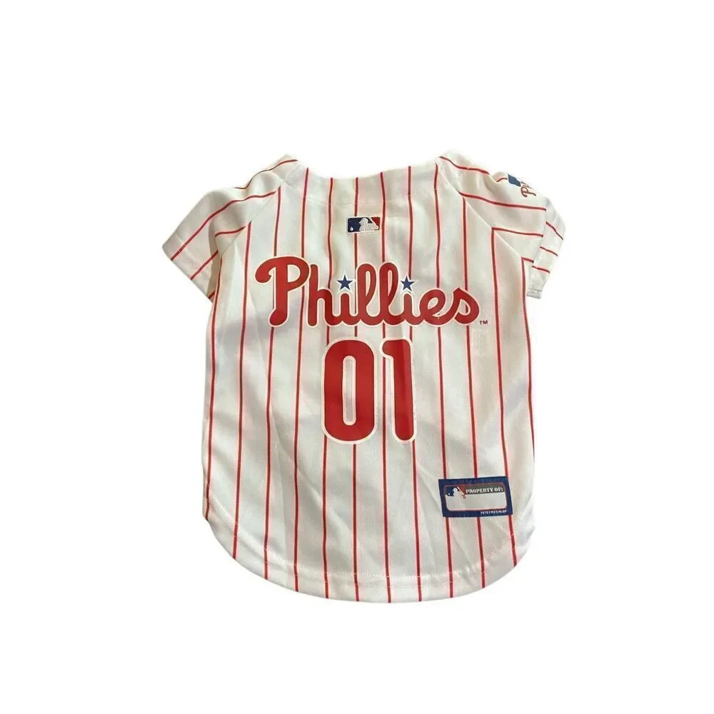 NWOT, Philadelphia, Phillys, dog, red and white striped jersey size medium